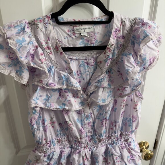 LoveShackFancy x Target LSF Light Purple Lou Mini Sun Dress 100% Cotton L Large - Picture 15 of 16